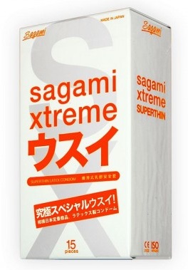 Ультратонкие презервативы Sagami Xtreme SUPERTHIN - 15 шт. - Sagami - купить с доставкой в Ессентуках