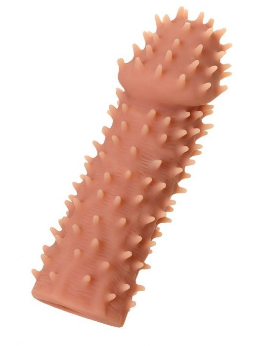 Телесная реалистичная насадка KOKOS Extreme Sleeve 07 с дополнительной стимуляцией - 12,7 см. - KOKOS - в Ессентуках купить с доставкой