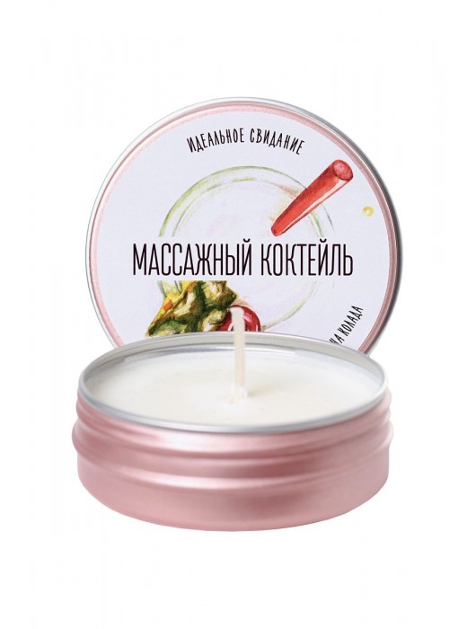 Массажная свеча «Массажный коктейль» с ароматом пина колады - 30 мл. - ToyFa - купить с доставкой в Ессентуках