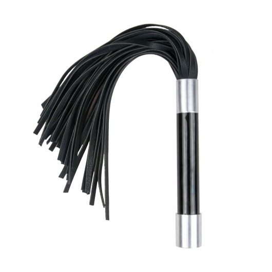 Черная плеть Easytoys Flogger With Metal Grip - 38 см. - Easy toys - купить с доставкой в Ессентуках