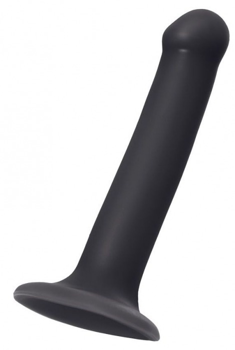 Черный фаллос на присоске Silicone Bendable Dildo M - 18 см. - Strap-on-me - купить с доставкой в Ессентуках