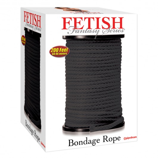 Черная веревка для связывания Bondage Rope - 60,9 м. - Pipedream - купить с доставкой в Ессентуках