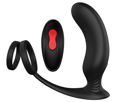 Черный массажер простаты REMOTE P-PLEASER - Dream Toys - в Ессентуках купить с доставкой