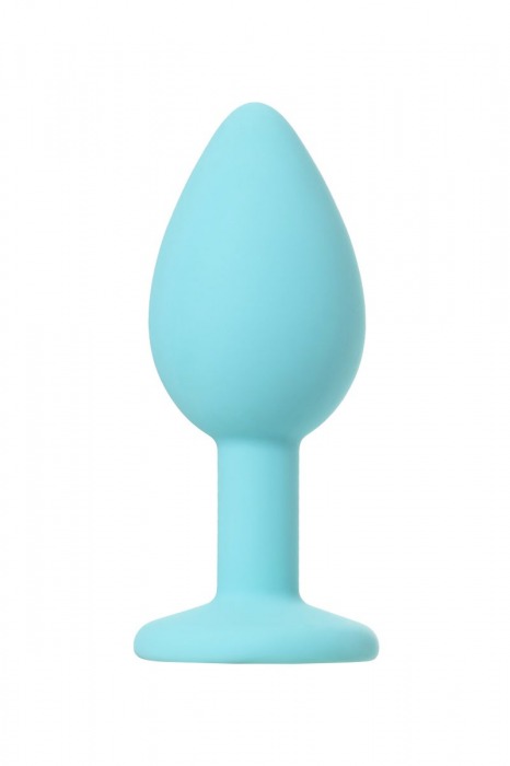 Мятная анальная пробка с прозрачным кристаллом Brilliant - 7 см. - ToyFa - купить с доставкой в Ессентуках