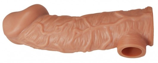 Телесная насадка на фаллос с фиксацией мошонки EXTREME SLEEVE - 15,6 см. - KOKOS - в Ессентуках купить с доставкой