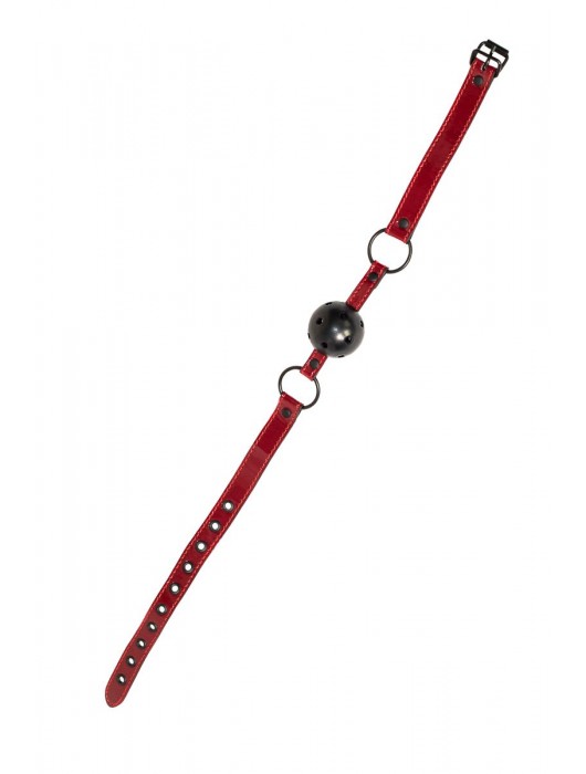 Черно-красный кляп-шарик Love Bite - Lola Games - купить с доставкой в Ессентуках