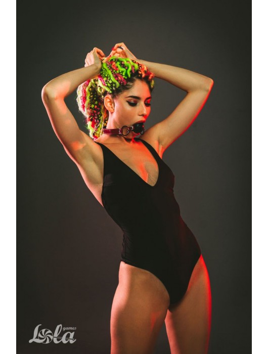 Черно-красный кляп-шарик Love Bite - Lola Games - купить с доставкой в Ессентуках