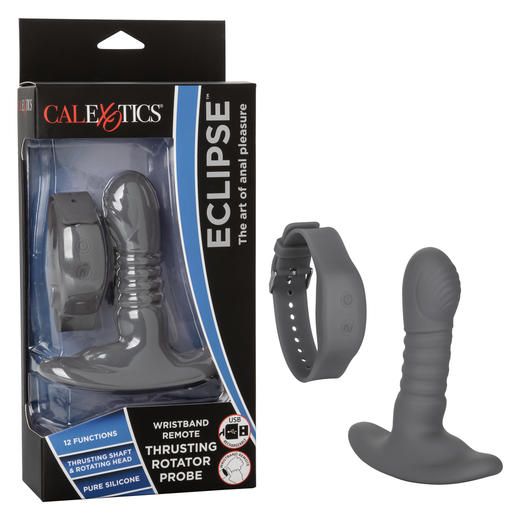 Серый массажер простаты Thrusting Rotator Probe - 11,25 см. - California Exotic Novelties - в Ессентуках купить с доставкой