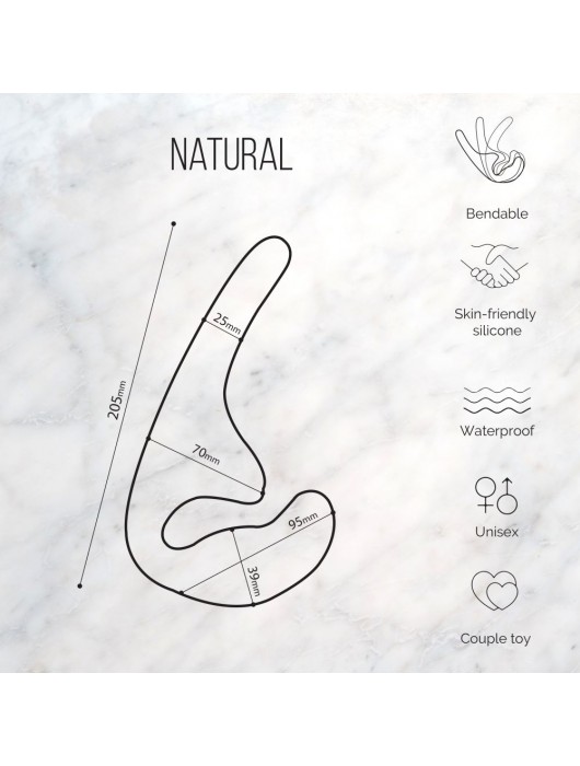 Бежевый безремневой страпон Seduction - 20,5 см. - Lola Games - купить с доставкой в Ессентуках