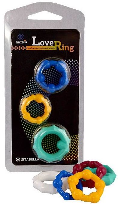 Набор из 3 цветных эрекционных колец Love Ring - Sitabella - в Ессентуках купить с доставкой