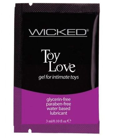 Лубрикант на водной основе для использования с игрушками WICKED Toy Love - 3 мл. - Wicked - купить с доставкой в Ессентуках