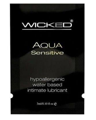 Мягкий лубрикант на водной основе WICKED AQUA Sensitive - 3 мл. - Wicked - купить с доставкой в Ессентуках