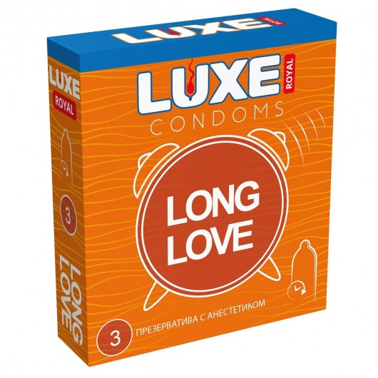 Презервативы с продлевающим эффектом LUXE Royal Long Love - 3 шт. - Luxe - купить с доставкой в Ессентуках