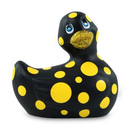 Черный вибратор-уточка I Rub My Duckie 2.0 Happiness в жёлтый горох - Big Teaze Toys - купить с доставкой в Ессентуках