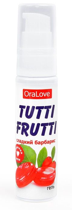 Гель-смазка Tutti-frutti со вкусом барбариса - 30 гр. - Биоритм - купить с доставкой в Ессентуках