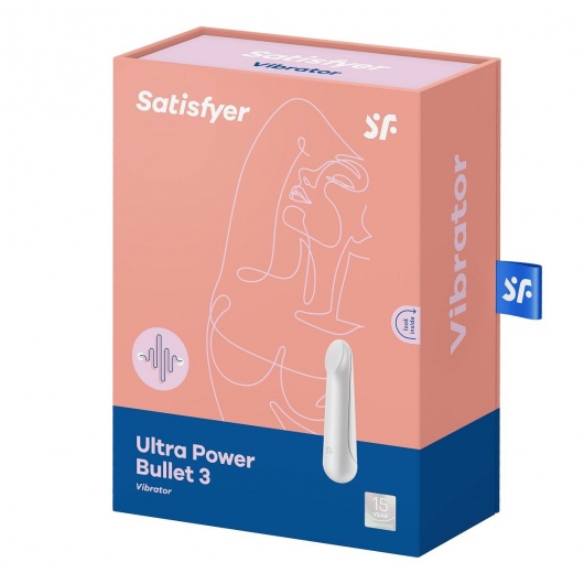 Белый мини-вибратор Ultra Power Bullet 3 - Satisfyer
