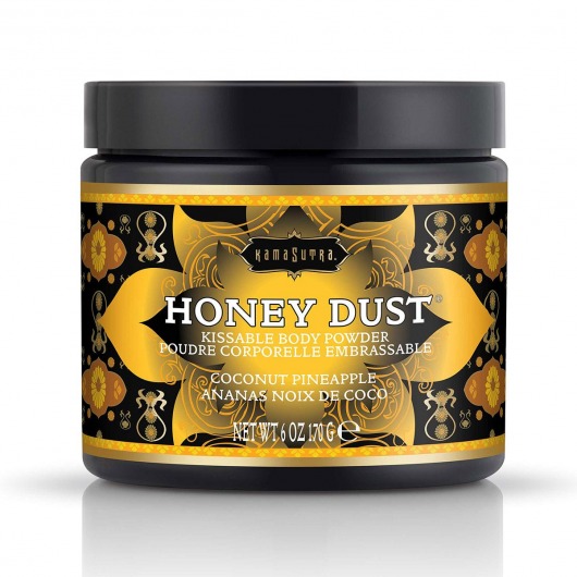 Пудра для тела Honey Dust Body Powder с ароматом кокоса и ананаса - 170 гр. - Kama Sutra - купить с доставкой в Ессентуках