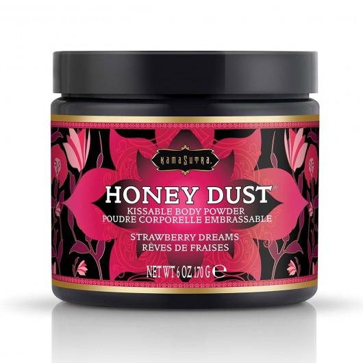 Пудра для тела Honey Dust Body Powder с ароматом клубники - 170 гр. - Kama Sutra - купить с доставкой в Ессентуках