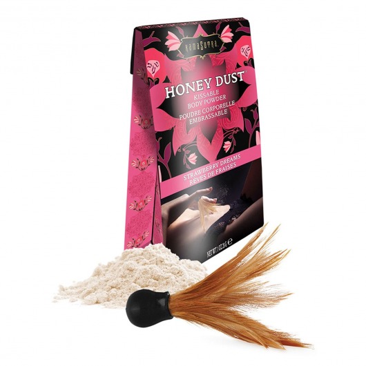 Пудра для тела Honey Dust Body Powder с ароматом клубники - 28 гр. - Kama Sutra - купить с доставкой в Ессентуках
