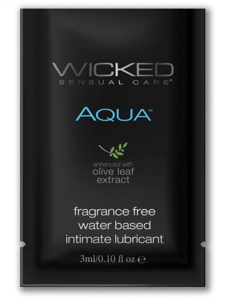 Легкий лубрикант на водной основе с алое Wicked Aqua - 3 мл. - Wicked - купить с доставкой в Ессентуках