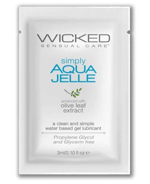 Гель-лубрикант Simply Aqua Jelle - 3 мл. - Wicked - купить с доставкой в Ессентуках