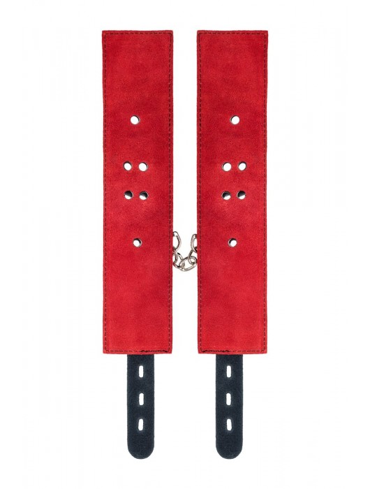 Красно-черные оковы на ноги из кожи - ToyFa - купить с доставкой в Ессентуках