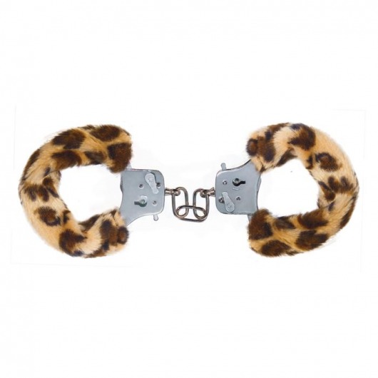 Наручники с леопардовым мехом Furry Fun Cuffs Leopard - Toy Joy - купить с доставкой в Ессентуках