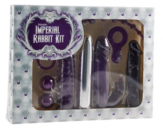 Набор фиолетовых стимуляторов Imperial Rabbit Kit - Toy Joy - купить с доставкой в Ессентуках