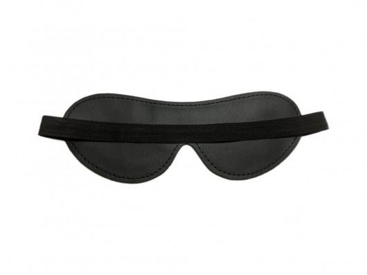 Черная лаковая маска на глаза из эко-кожи - БДСМ Арсенал - купить с доставкой в Ессентуках