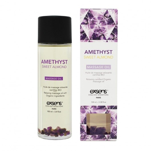 Органическое массажное масло AMETHYST SWEET ALMOND - 100 мл. - Exsens - купить с доставкой в Ессентуках