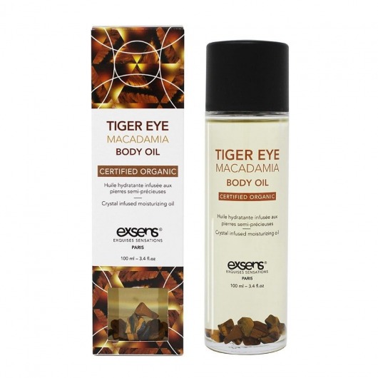 Органическое массажное масло TIGER EYE MACADAMIA - 100 мл. - Exsens - купить с доставкой в Ессентуках