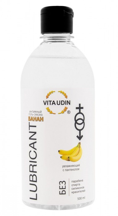 Интимный гель-смазка на водной основе VITA UDIN с ароматом банана - 500 мл. - VITA UDIN - купить с доставкой в Ессентуках