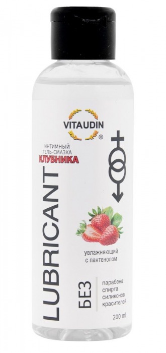 Интимный гель-смазка на водной основе VITA UDIN с ароматом клубники - 200 мл. - VITA UDIN - купить с доставкой в Ессентуках