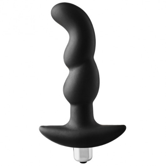 Черная вибропробка для простаты FantASStic Vibrating Prostate Plug - 14,5 см. - Dream Toys - в Ессентуках купить с доставкой