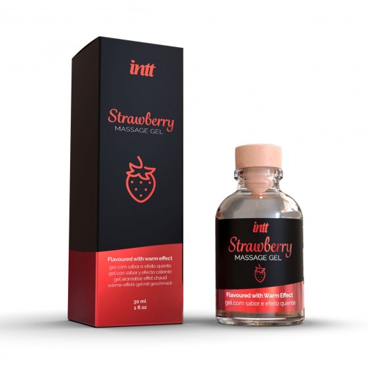 Массажный гель с ароматом клубники Strawberry - 30 мл. - INTT - купить с доставкой в Ессентуках