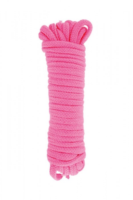 Розовая веревка для связывания Sweet Caress Rope - 10 метров - Sweet Caress - купить с доставкой в Ессентуках