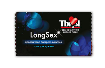 Пролонгирующий крем LongSex в одноразовой упаковке - 1,5 гр. - Биоритм - купить с доставкой в Ессентуках