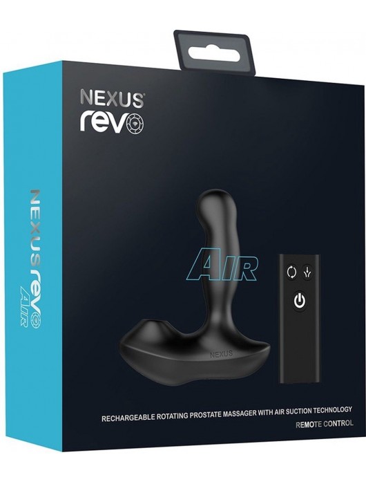 Черный вибратор-ротатор для стимуляции простаты Nexus Revo Air - Nexus Range - в Ессентуках купить с доставкой
