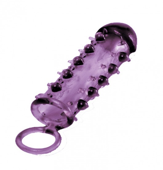 Закрытая фиолетовая насадка с пупырышками SAMURAI PENIS SLEEVE PURPLE - 14,5 см. - NMC - в Ессентуках купить с доставкой