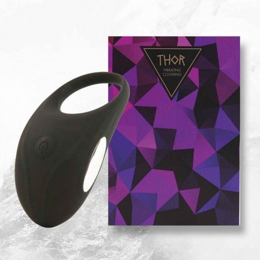 Черное эрекционное виброкольцо Thor Cockring - FeelzToys - в Ессентуках купить с доставкой