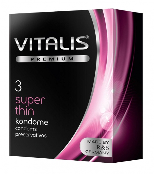 Ультратонкие презервативы VITALIS PREMIUM super thin - 3 шт. - Vitalis - купить с доставкой в Ессентуках