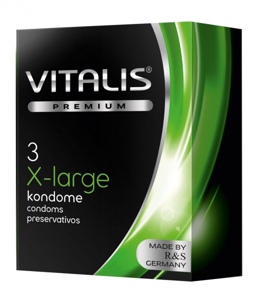 Презервативы увеличенного размера VITALIS PREMIUM x-large - 3 шт. - Vitalis - купить с доставкой в Ессентуках
