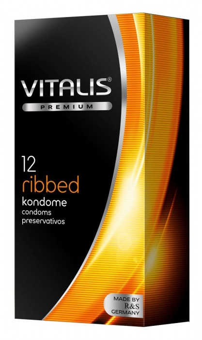 Ребристые презервативы VITALIS PREMIUM ribbed - 12 шт. - Vitalis - купить с доставкой в Ессентуках