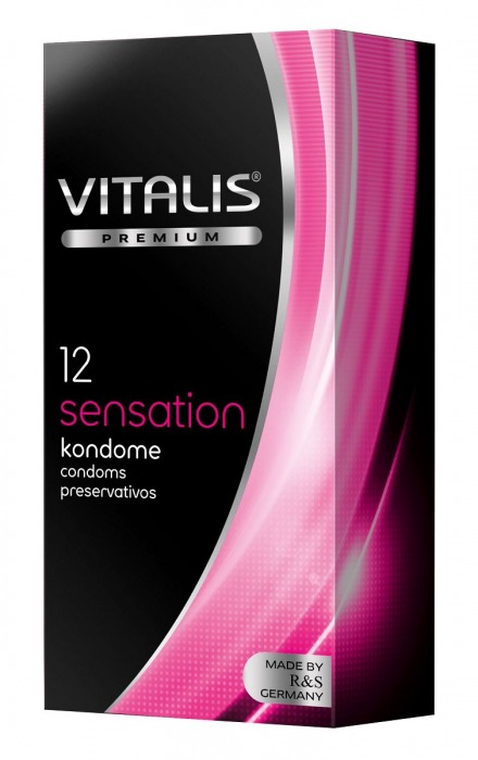 Презервативы VITALIS PREMIUM sensation с пупырышками и кольцами - 12 шт. - Vitalis - купить с доставкой в Ессентуках