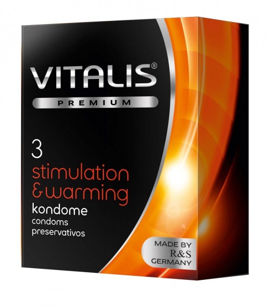 Презервативы VITALIS PREMIUM stimulation   warming с согревающим эффектом - 3 шт. - Vitalis - купить с доставкой в Ессентуках