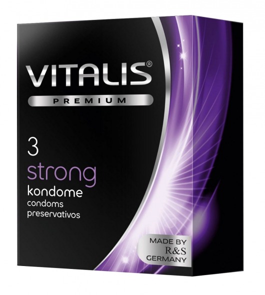 Презервативы с утолщенной стенкой VITALIS PREMIUM strong - 3 шт. - Vitalis - купить с доставкой в Ессентуках