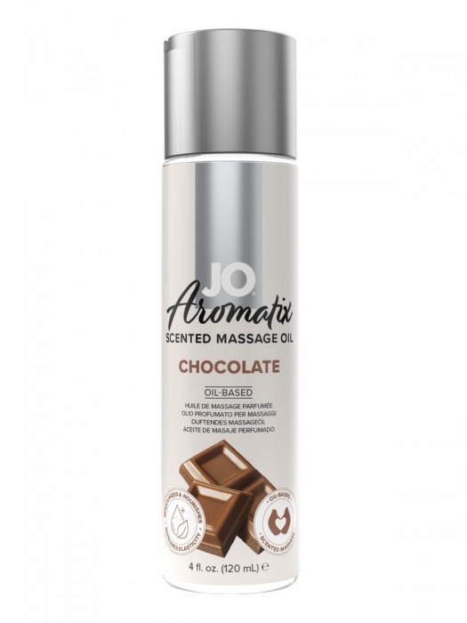 Массажное масло JO Aromatix Massage Oil Chocolate с ароматом шоколада - 120 мл. - System JO - купить с доставкой в Ессентуках