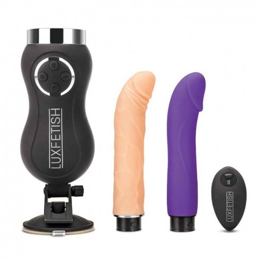 Портативная секс-машина Thrusting Compact Sex Machine c 2 насадками - Lux Fetish - купить с доставкой в Ессентуках