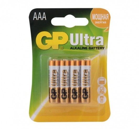 Батарейки алкалиновые GP Ultra Alkaline 24А AАA/LR03 - 4 шт. - Элементы питания - купить с доставкой в Ессентуках