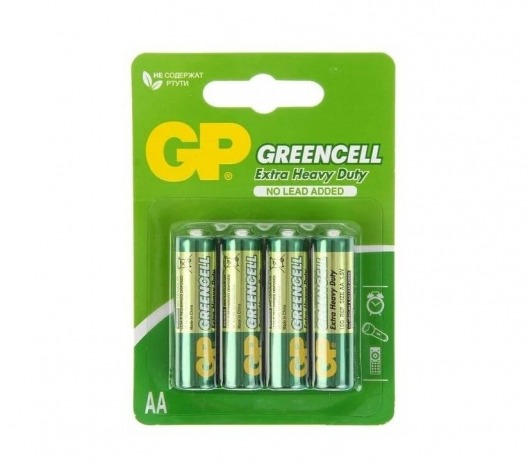 Батарейки солевые GP GreenCell AA/R6G - 4 шт. - Элементы питания - купить с доставкой в Ессентуках